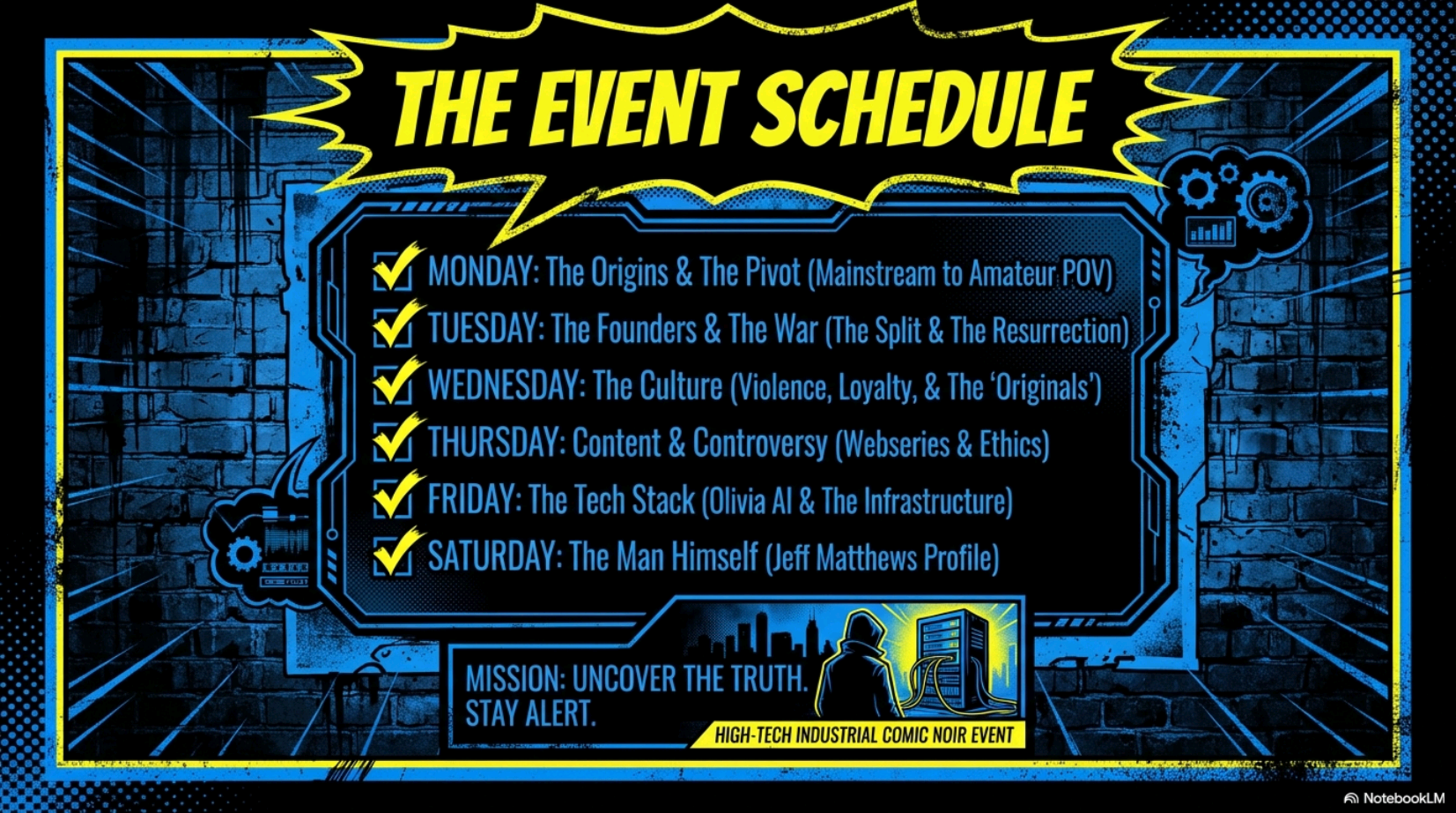 Week schedule 36